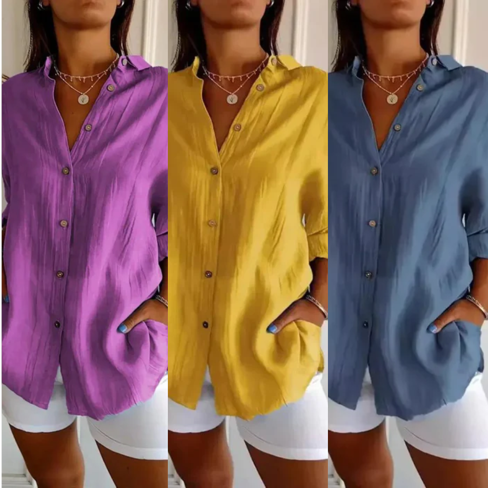 Kit 3 Camisas Ibiza em Linho – Design Semi Plissado