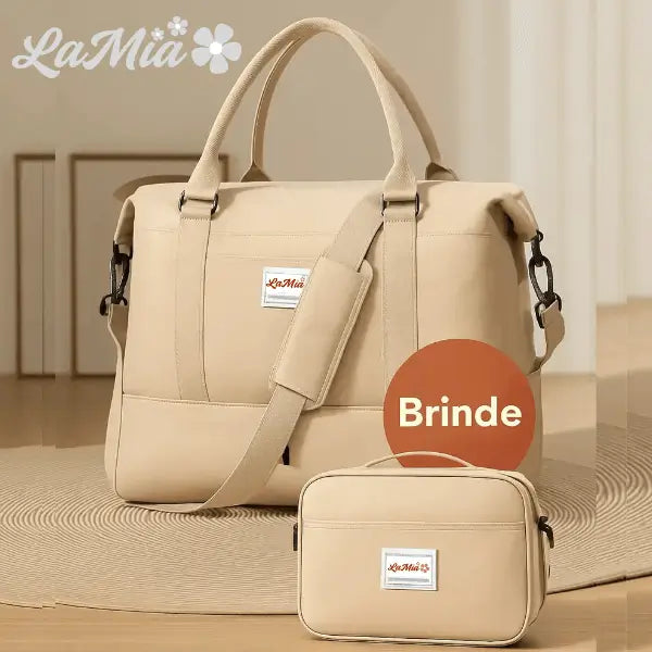 Bolsa-Mala com Bolsos Multifuncionais + BRINDE