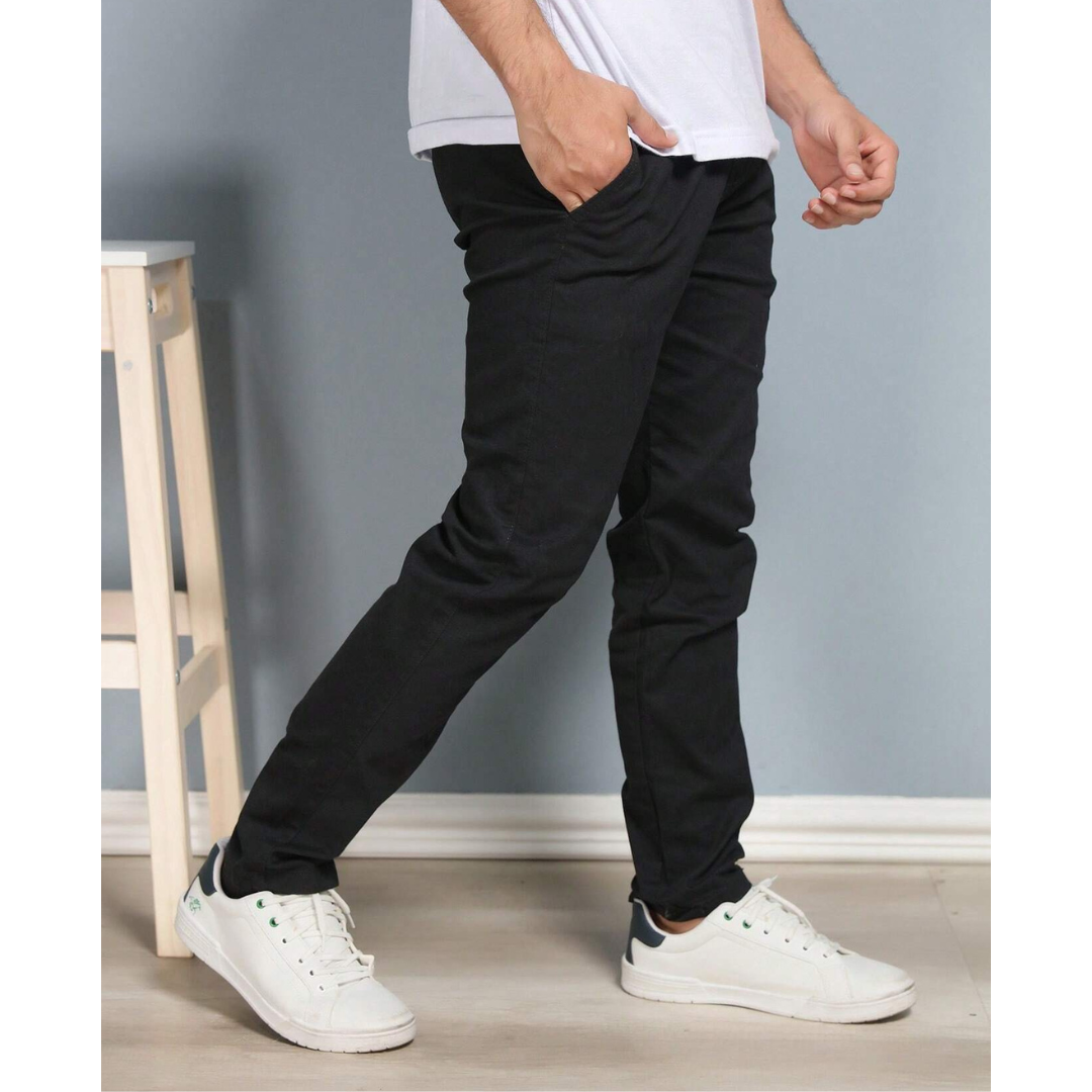 [Kit 4 Unidades] Calça Reta Masculina em Sarja  + Carteira de Brinde