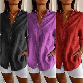 Kit 3 Camisas Ibiza em Linho – Design Semi Plissado