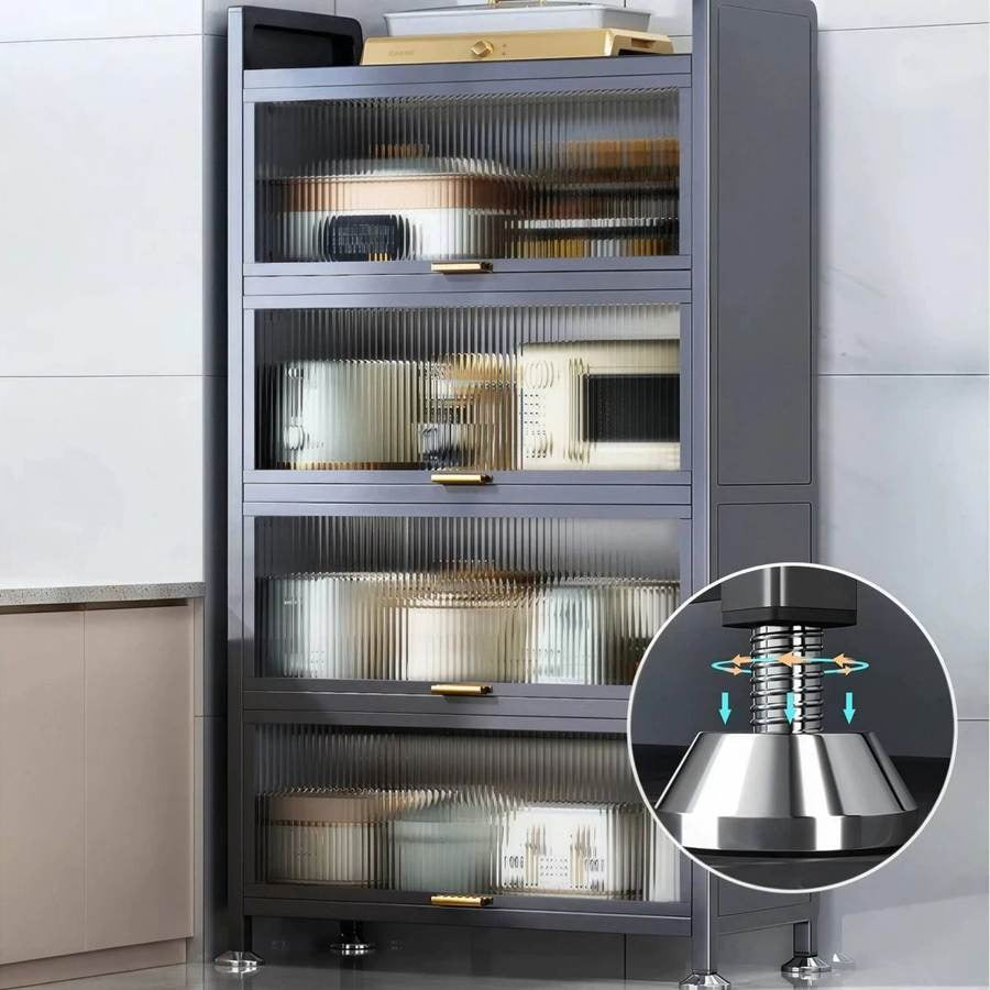 [PAGUE 1 LEVE 2] Armário FlexHome de Aço Multifuncional — Organizador Resistente para Cozinha, Banheiro e Lavanderia