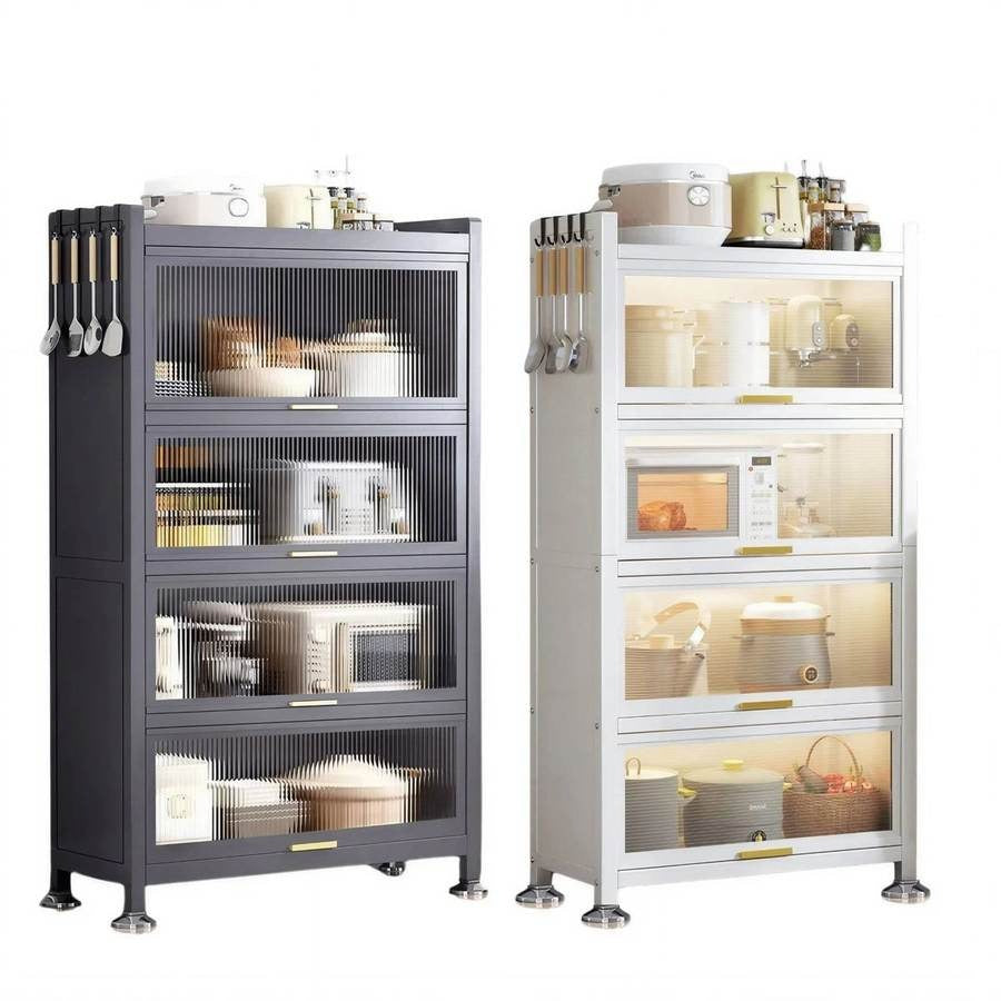 [PAGUE 1 LEVE 2] Armário FlexHome de Aço Multifuncional — Organizador Resistente para Cozinha, Banheiro e Lavanderia
