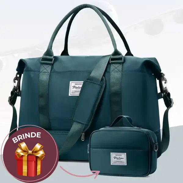 Bolsa-Mala com Bolsos Multifuncionais + BRINDE